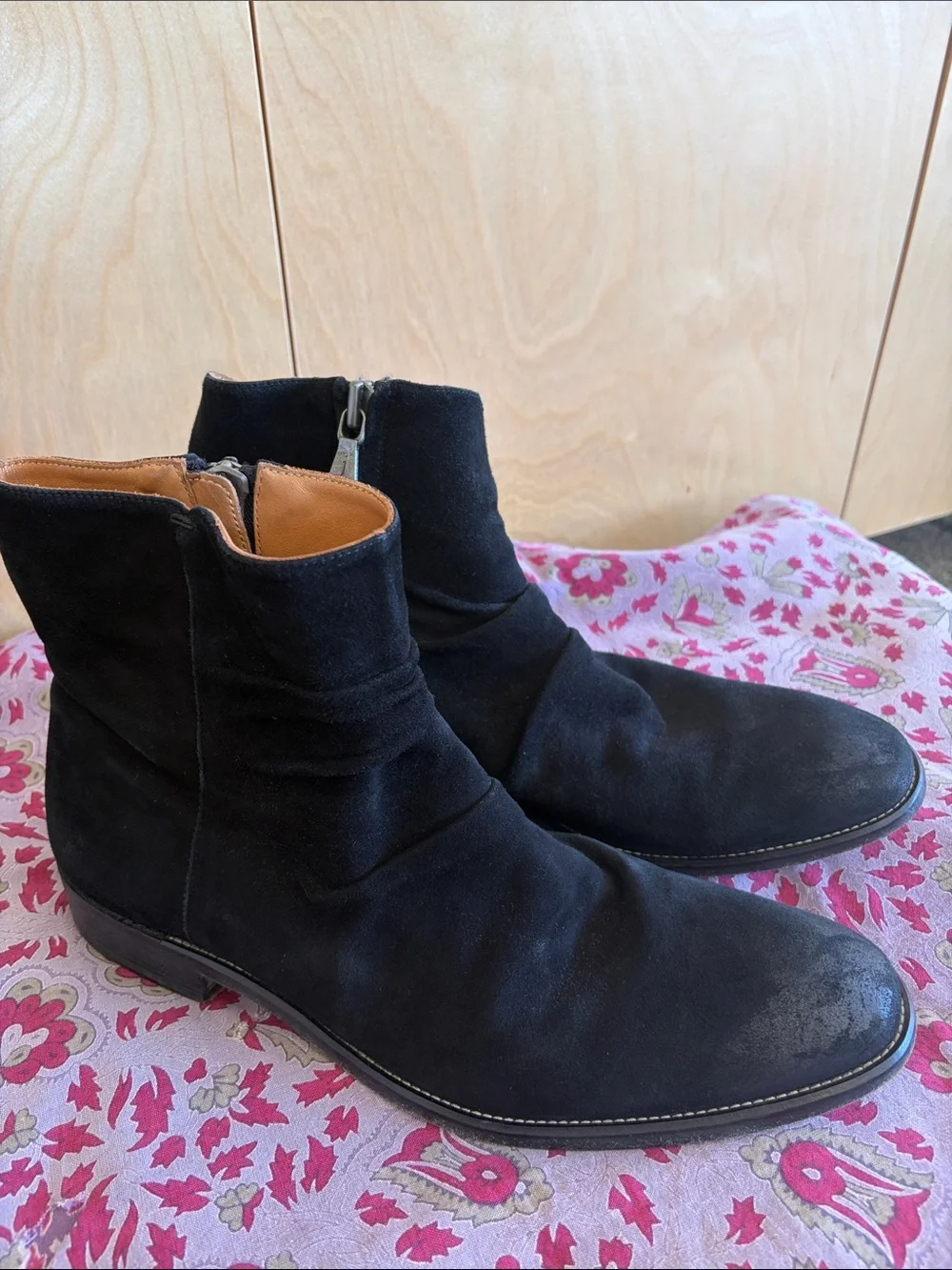 John Varvatos suede boots